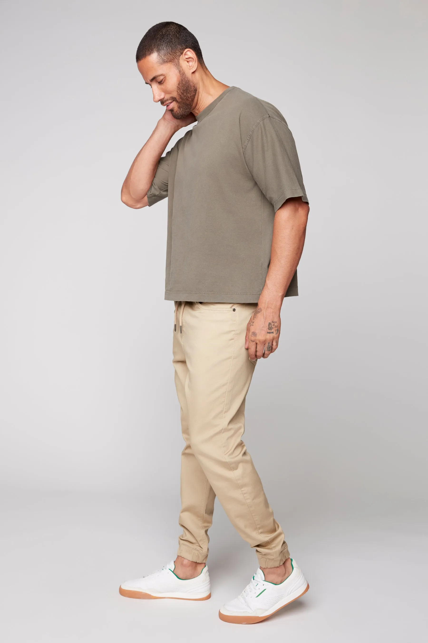 JAGGER - 5 Pocket Soft French Terry Classic Jogger - Tan