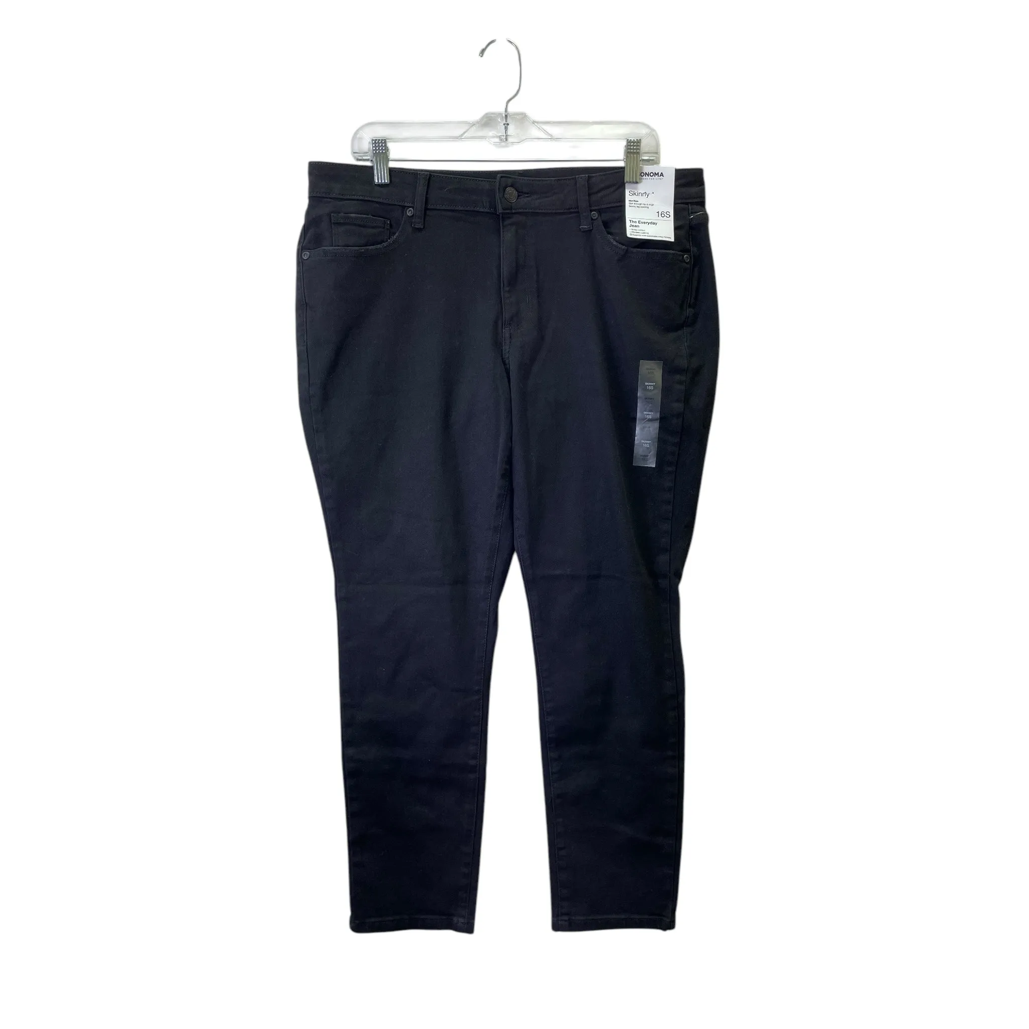 Jeans Skinny By Sonoma In Black, Size:16