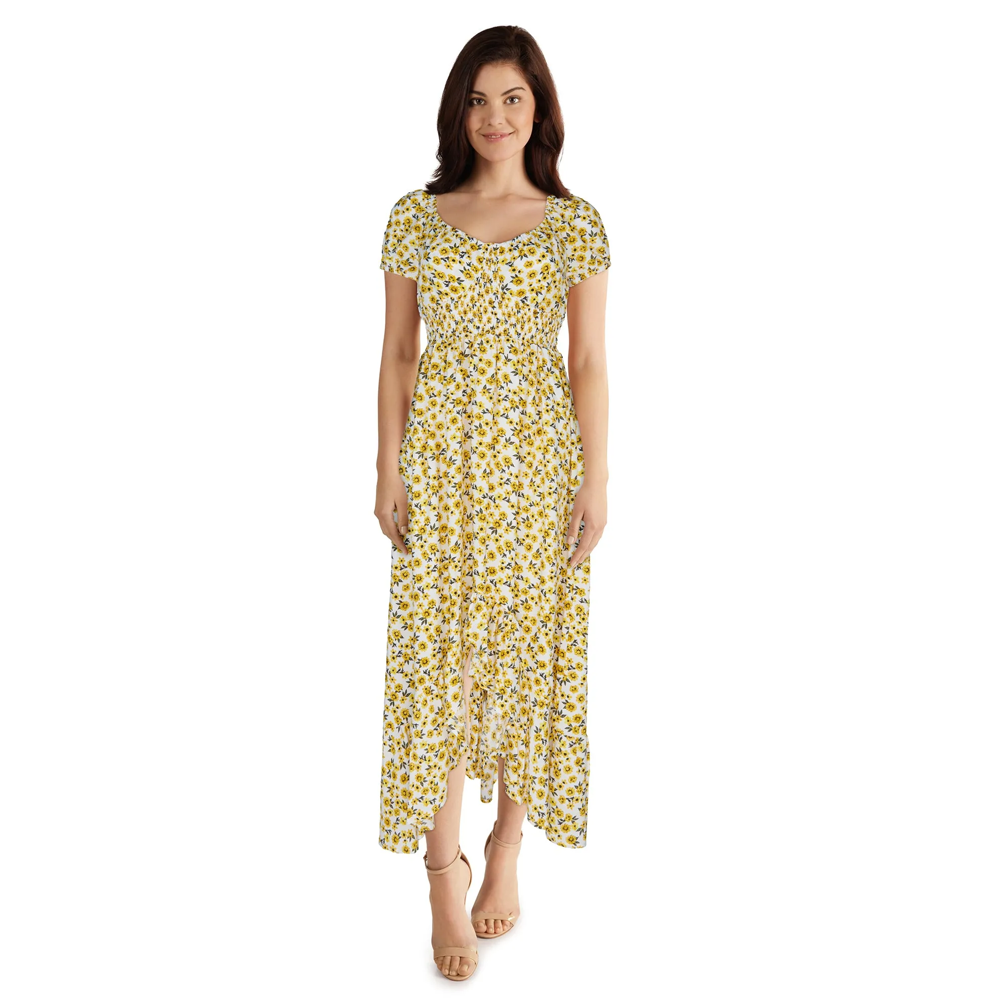 lily morgan Women's Puffed Sleeve Midi-Dress