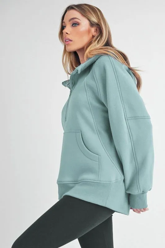 Long Sleeve Drea Half-Zip Hoodie