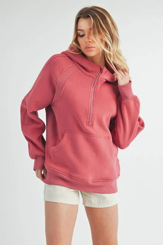 Long Sleeve Drea Half-Zip Hoodie