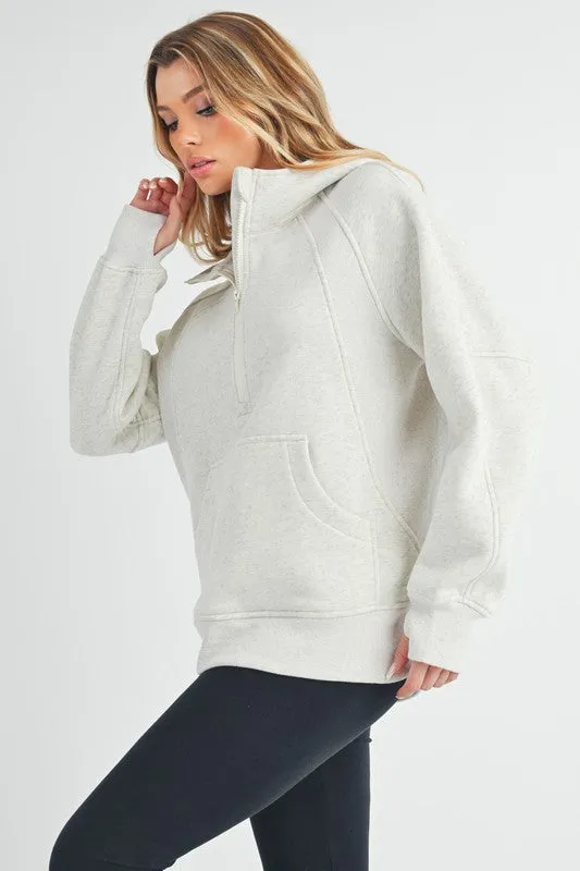 Long Sleeve Drea Half-Zip Hoodie