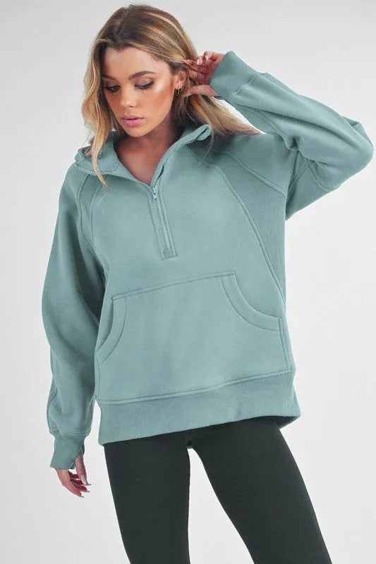 Long Sleeve Drea Half-Zip Hoodie