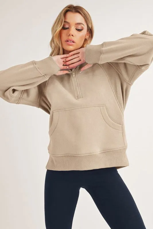 Long Sleeve Drea Half-Zip Hoodie