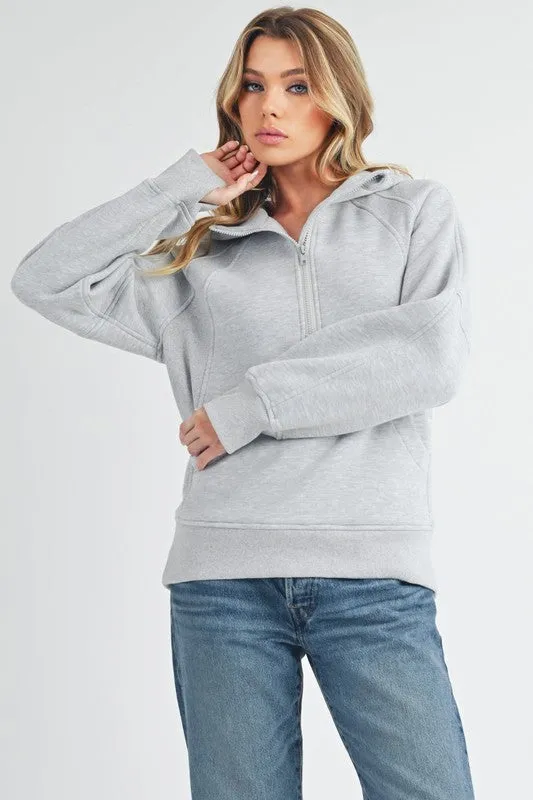 Long Sleeve Drea Half-Zip Hoodie
