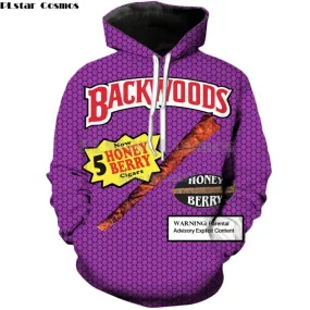 M2k Trends Backwoods Honey Berry 3D Fashion Hoodies