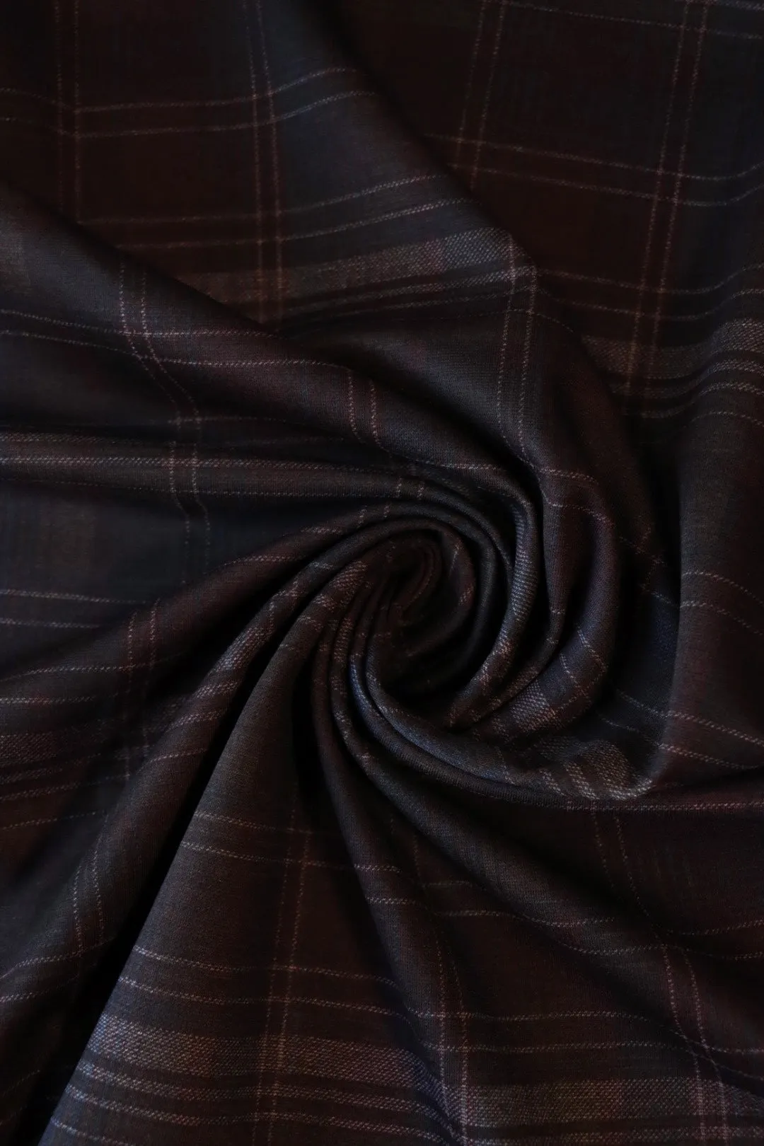 Mahogany Madras Plaid Premium Ponte Print