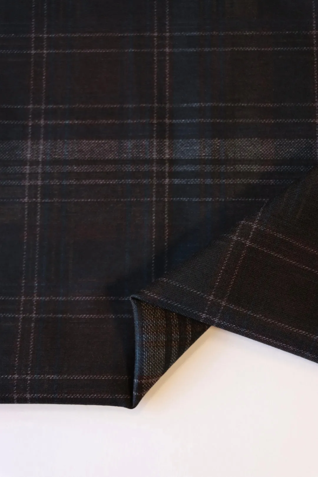 Mahogany Madras Plaid Premium Ponte Print