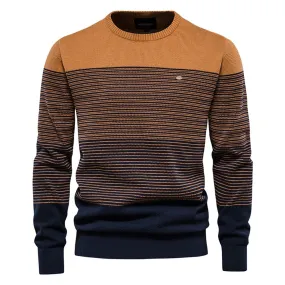 Men's Fine Stripe Knitted Sweater