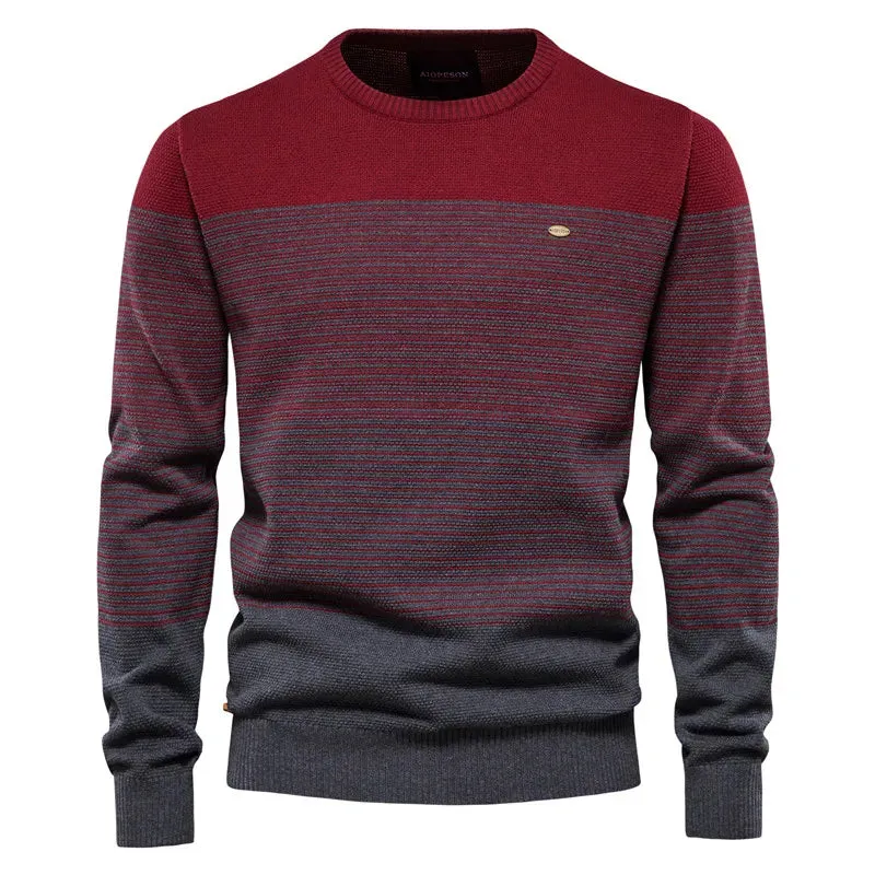 Men's Fine Stripe Knitted Sweater