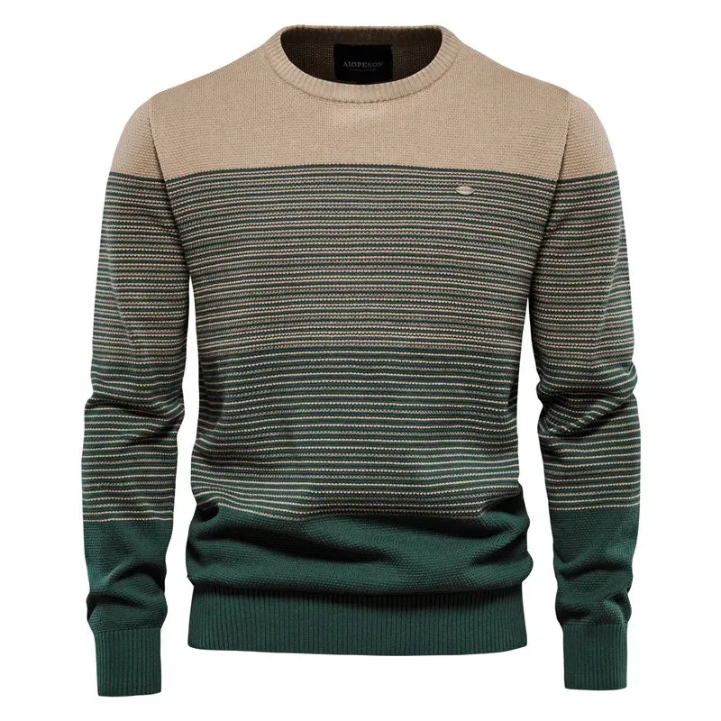 Men's Fine Stripe Knitted Sweater