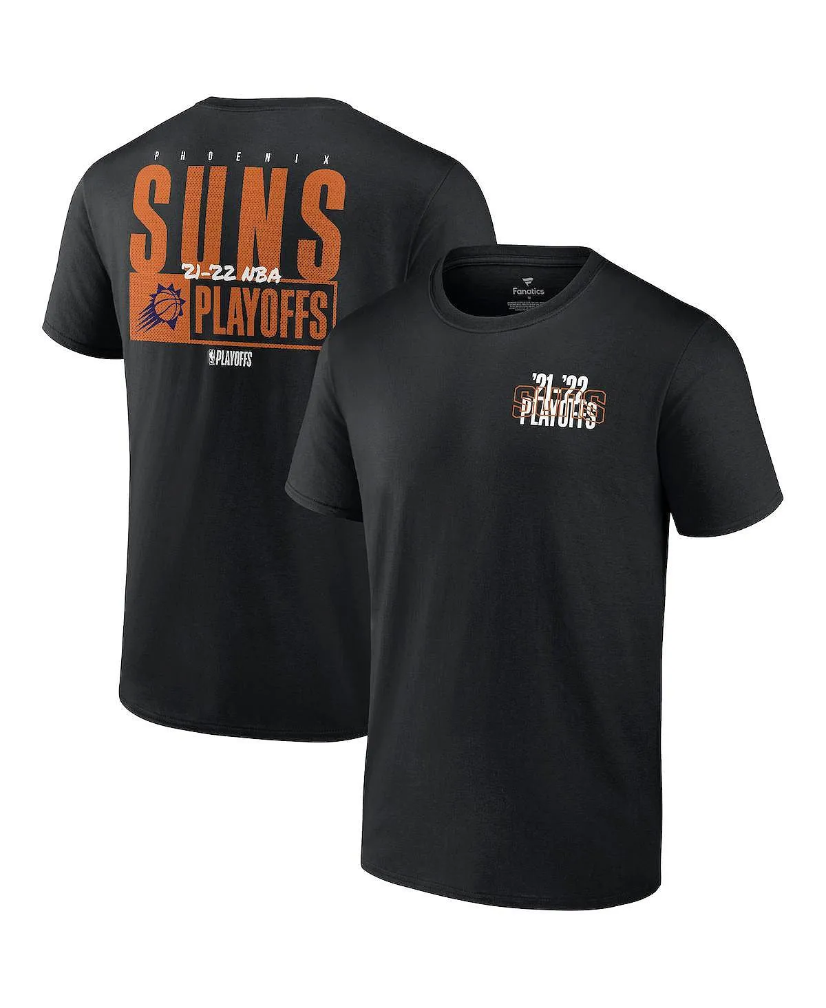 Men's phoenix suns 2022 nba playoffs dunk fanatics t shirt black
