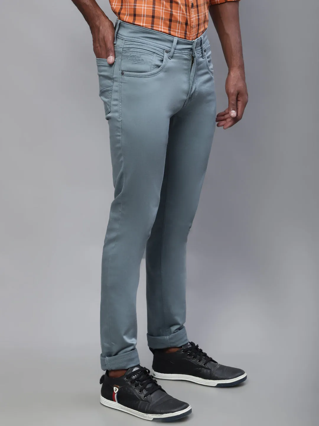 Men's Ultra Narrow fit No Fade Aqua Blue  Jeans