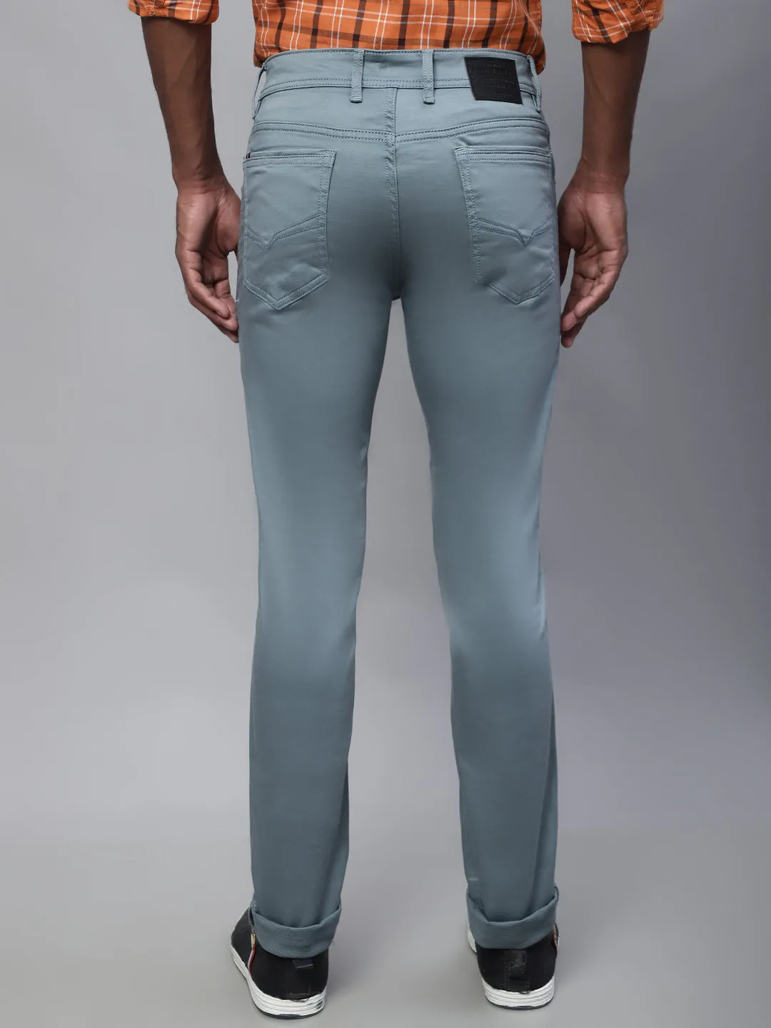 Men's Ultra Narrow fit No Fade Aqua Blue  Jeans