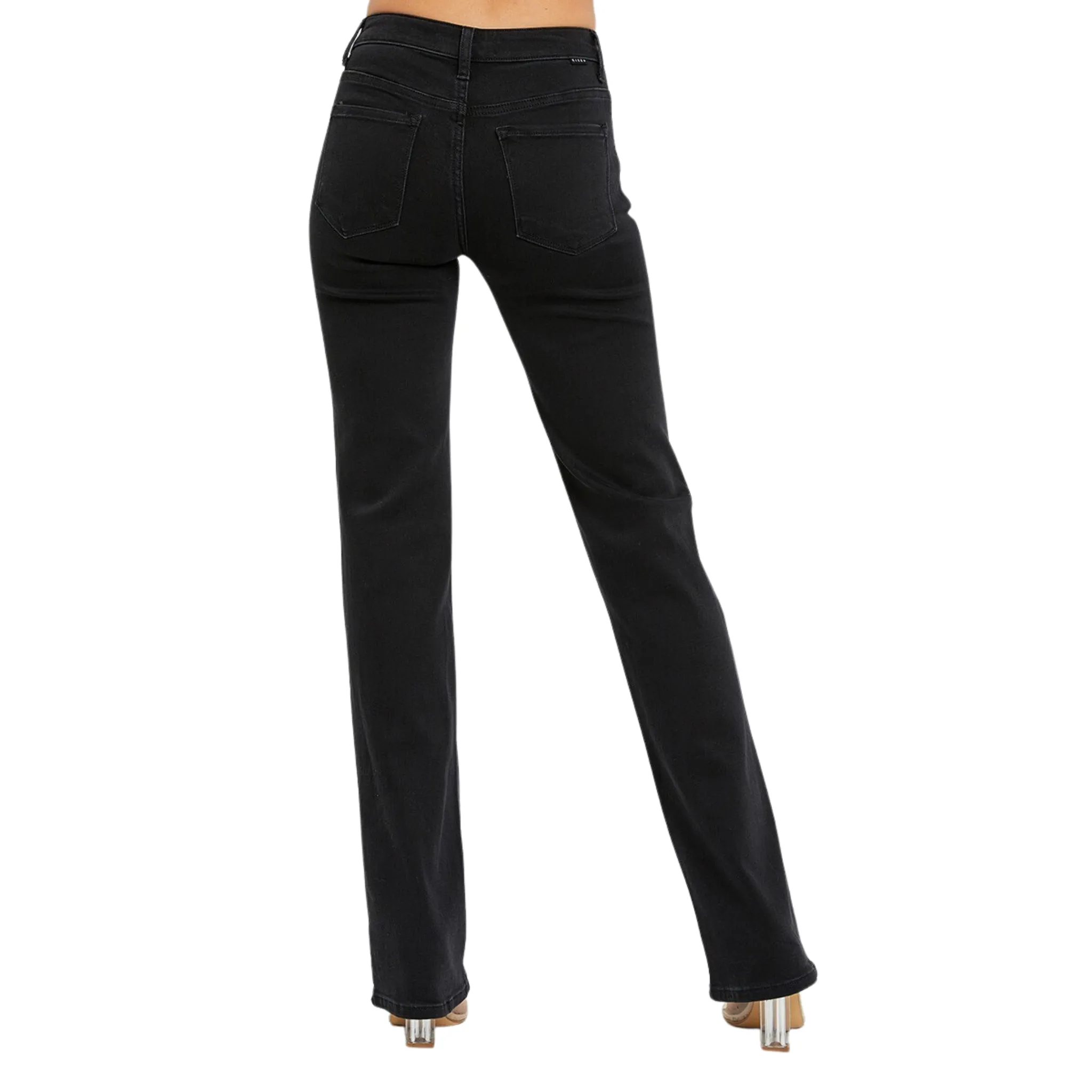 Mid Rise Slim Straight Jeans
