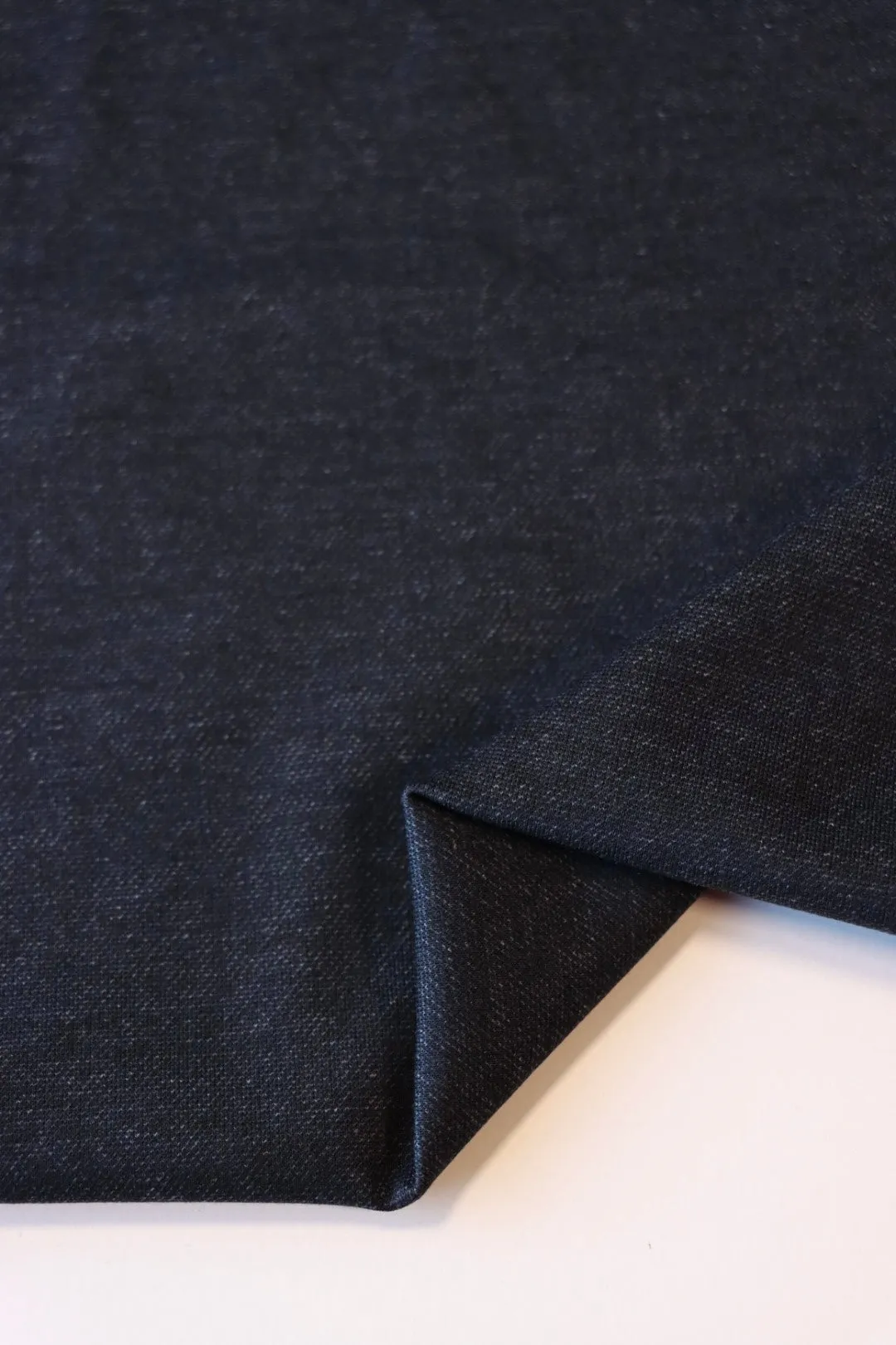 Navy Static Premium Ponte Print