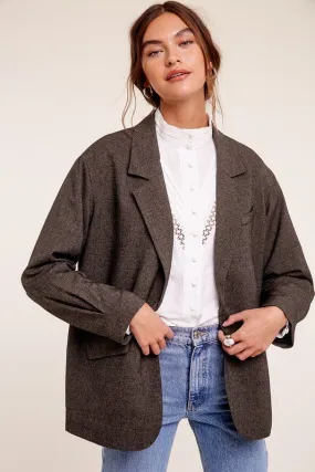 One Button Oversized Blazer