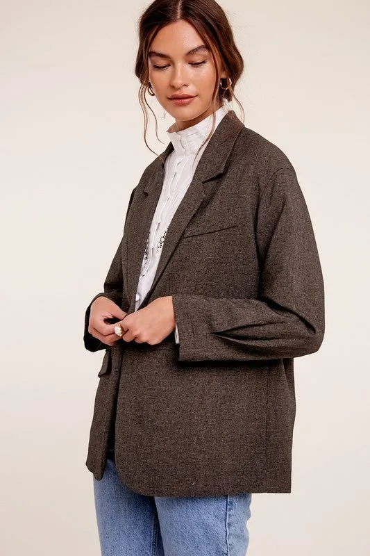 One Button Oversized Blazer