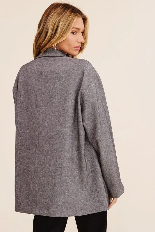 One Button Oversized Blazer