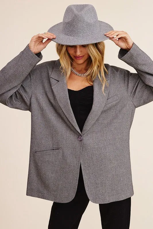 One Button Oversized Blazer