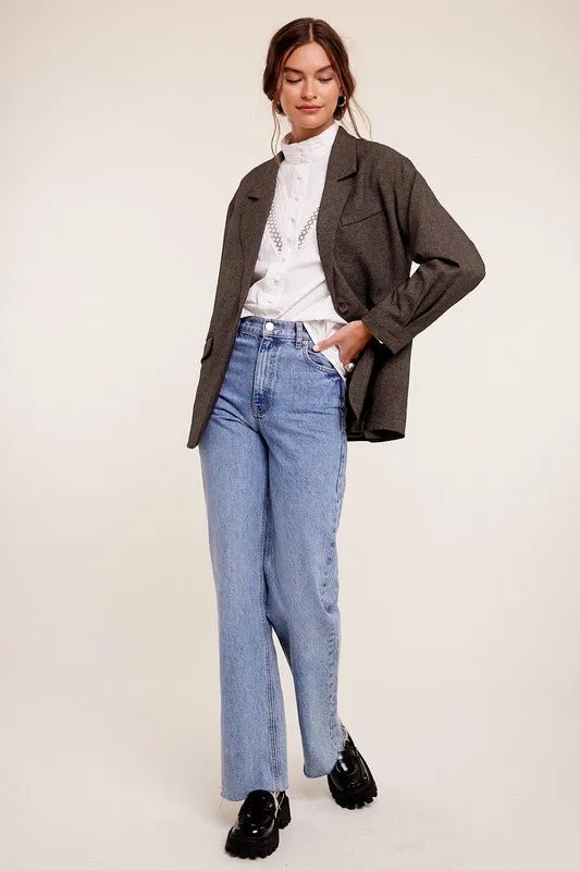 One Button Oversized Blazer