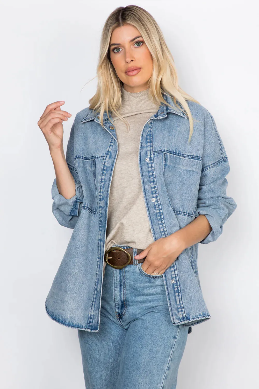 Oversized Denim Shacket