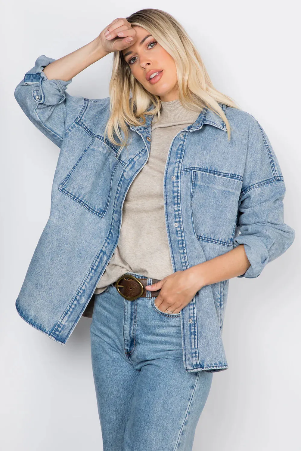 Oversized Denim Shacket
