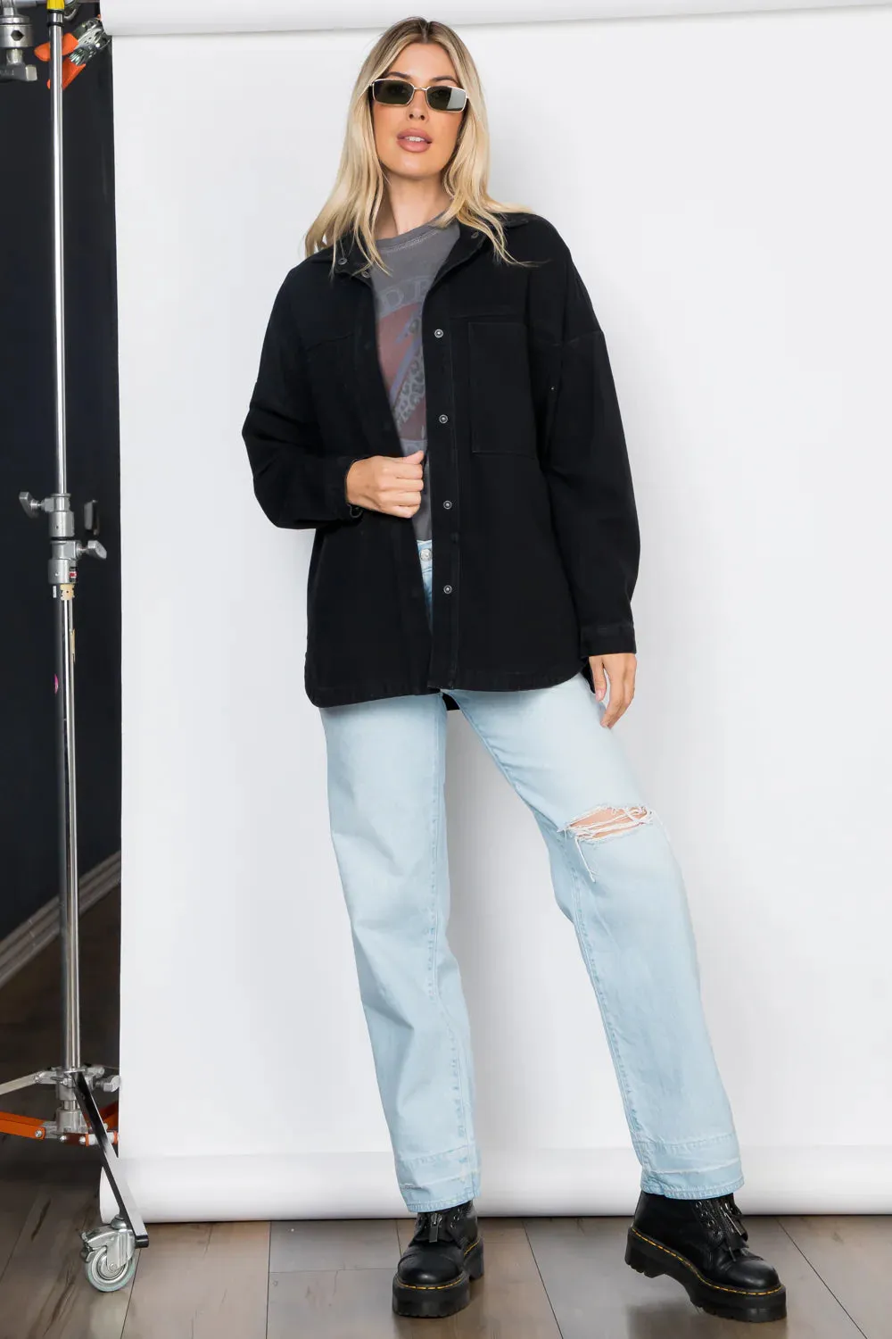 Oversized Denim Shacket
