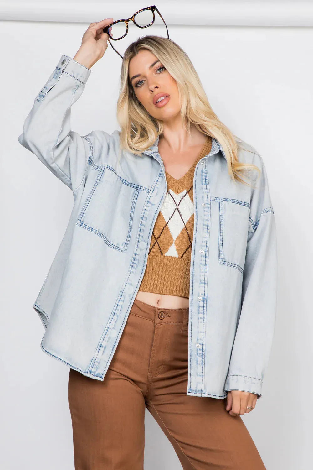 Oversized Denim Shacket