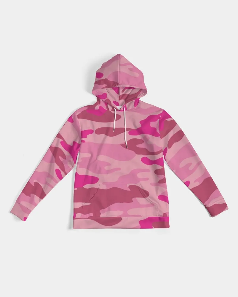 Pink 3 Color Camouflage Men's Hoodie