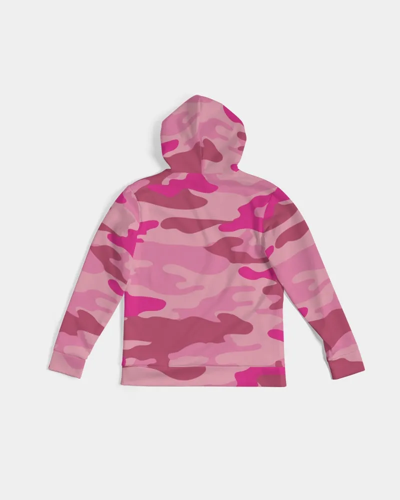 Pink 3 Color Camouflage Men's Hoodie