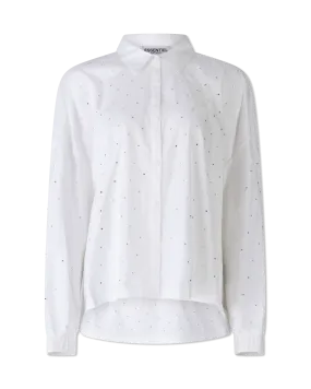 Rhinestone Embellished Poplin Shirt