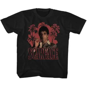 Scarface Red Palms Youth T-Shirt