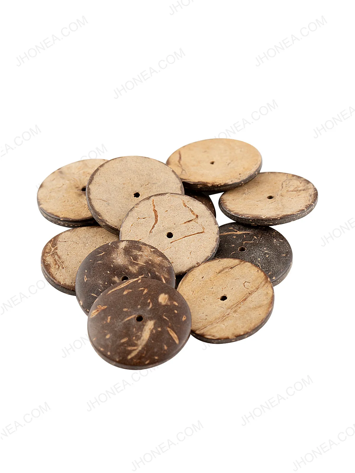 Single Hole Rivil-Civil Natural Coco Buttons