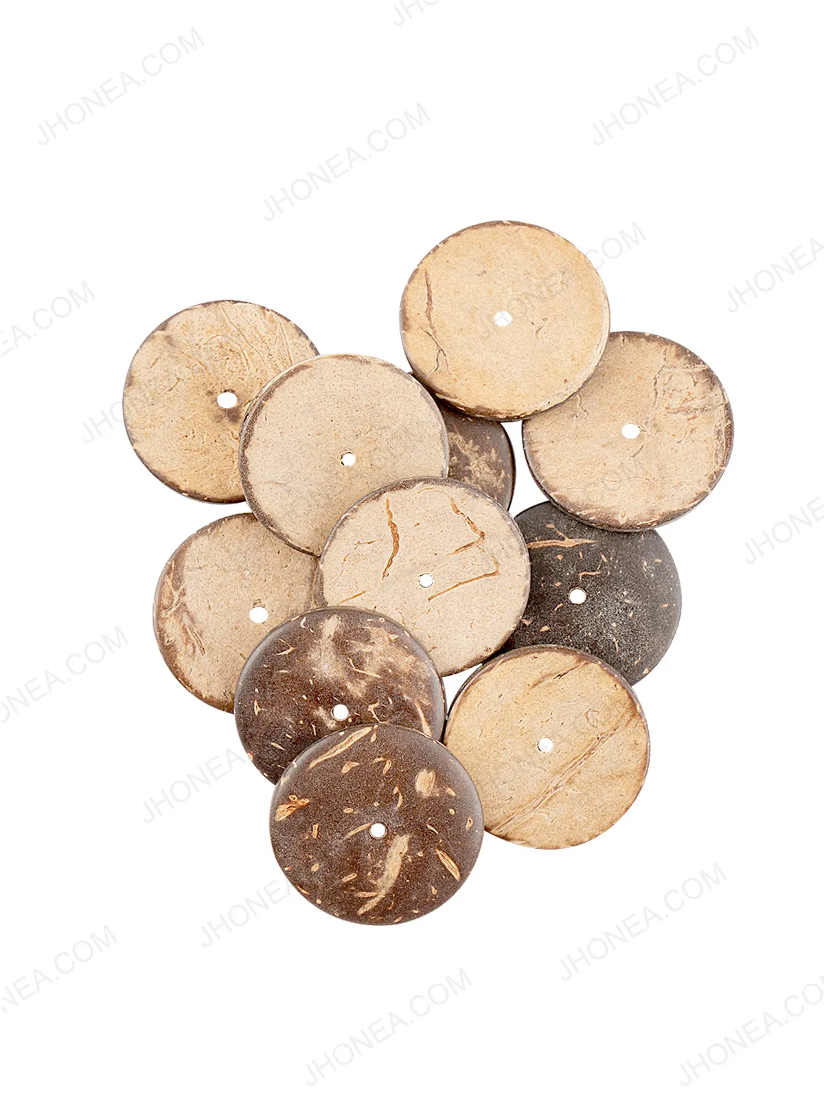 Single Hole Rivil-Civil Natural Coco Buttons