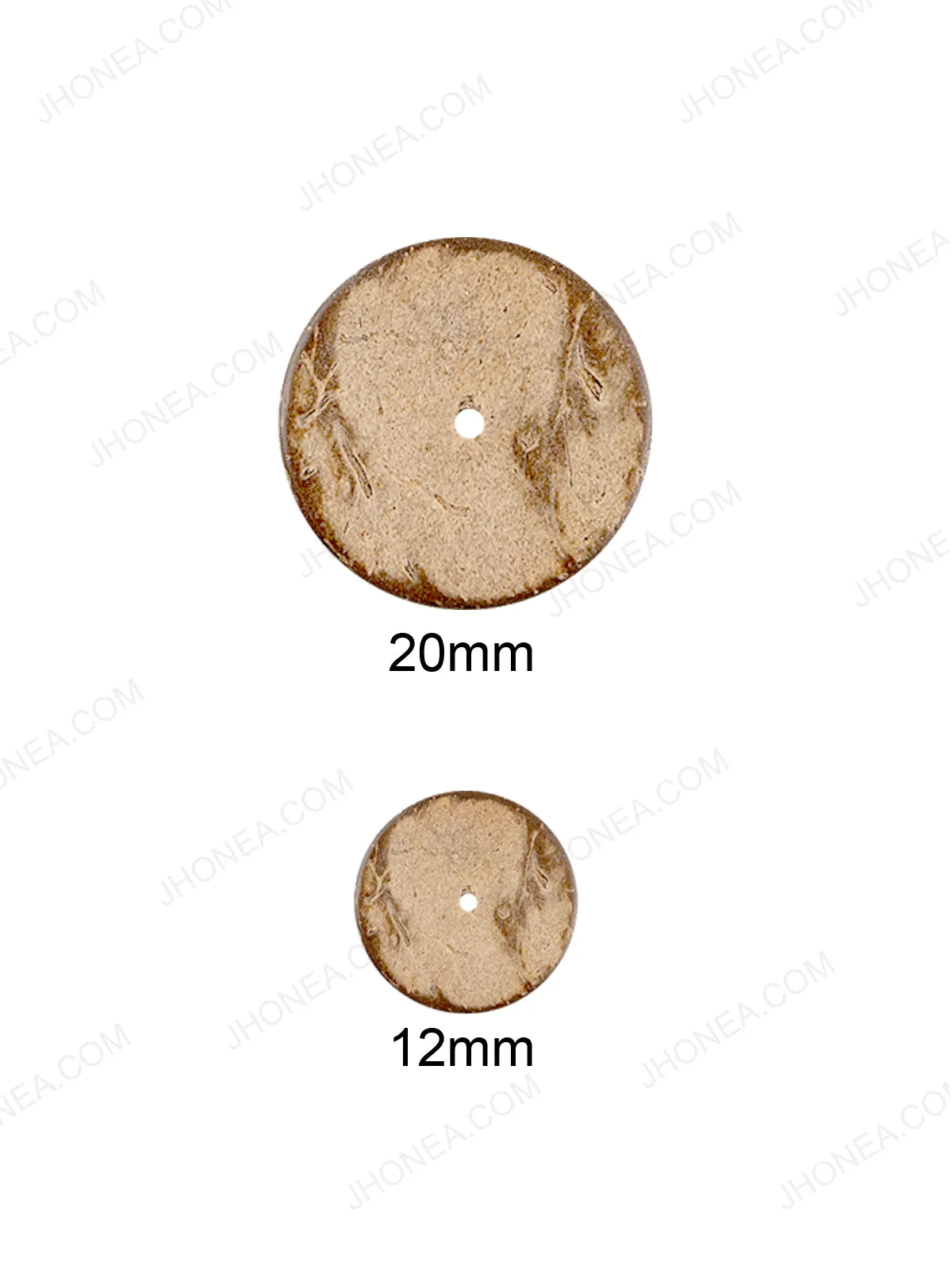 Single Hole Rivil-Civil Natural Coco Buttons