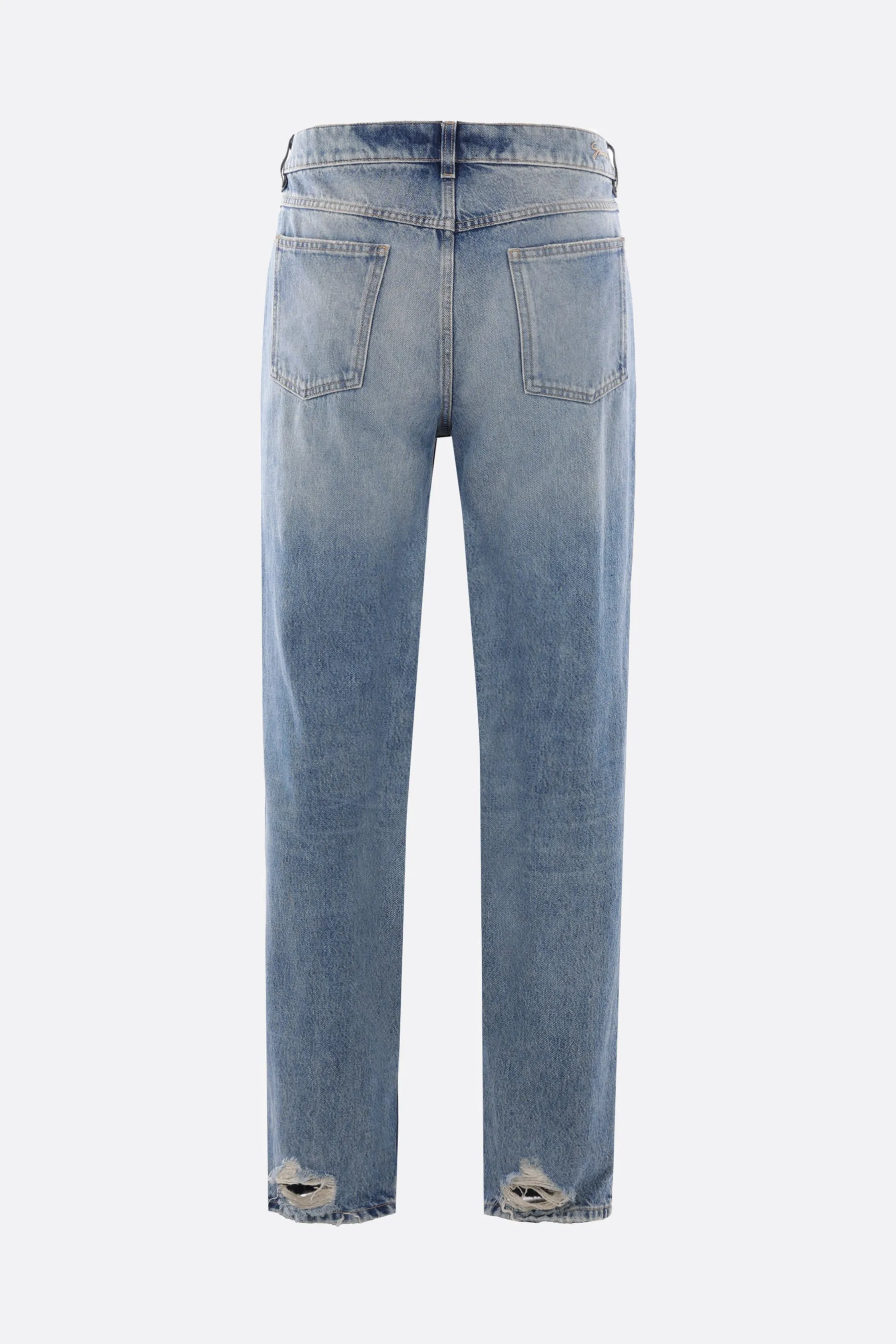 Slim-fit Distressed Denim Jeans