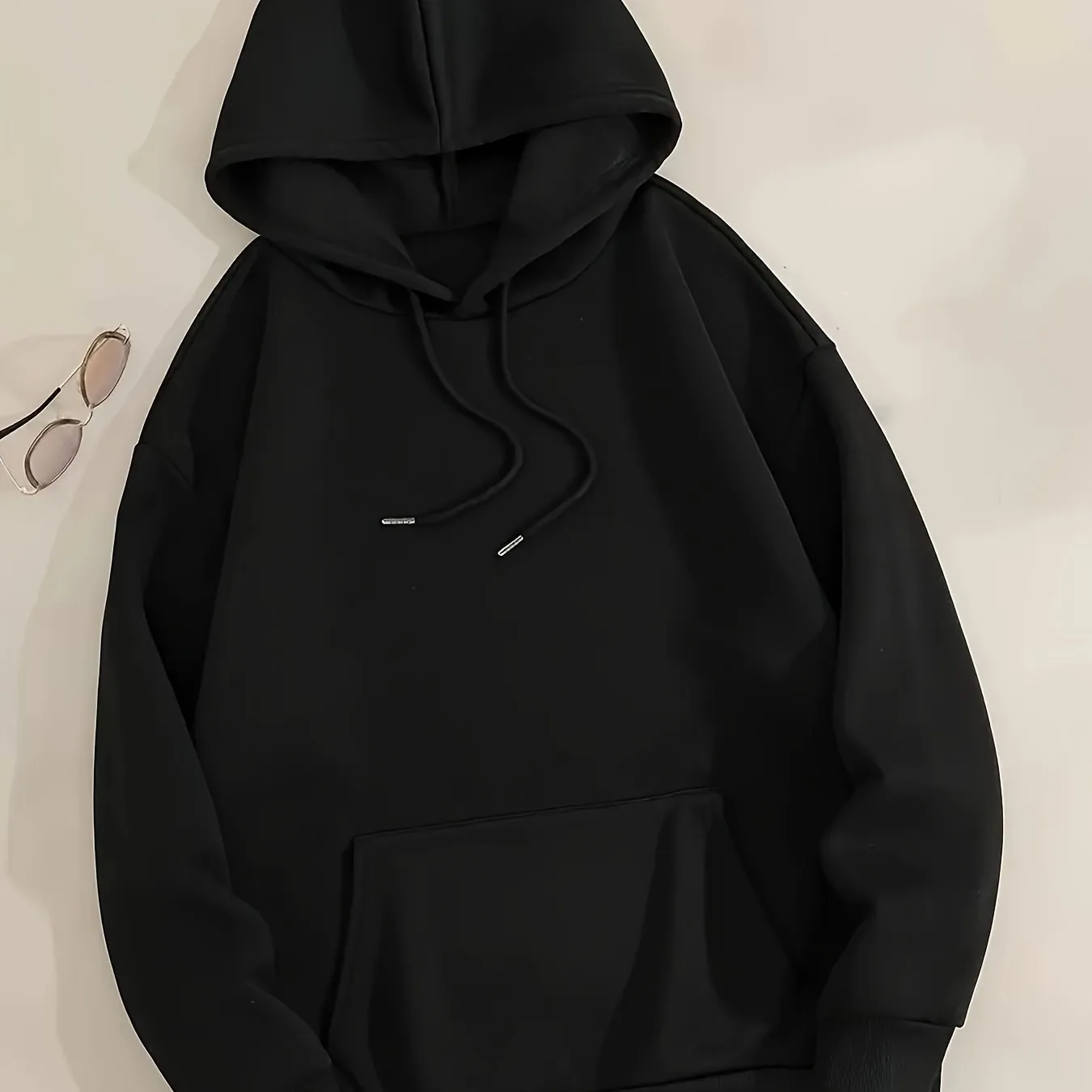 Soft Men's Casual Solid Color Hoodie, Trendy Hooded Sweatshirt For Spring/Autumn Wear, Outdoor Cloth