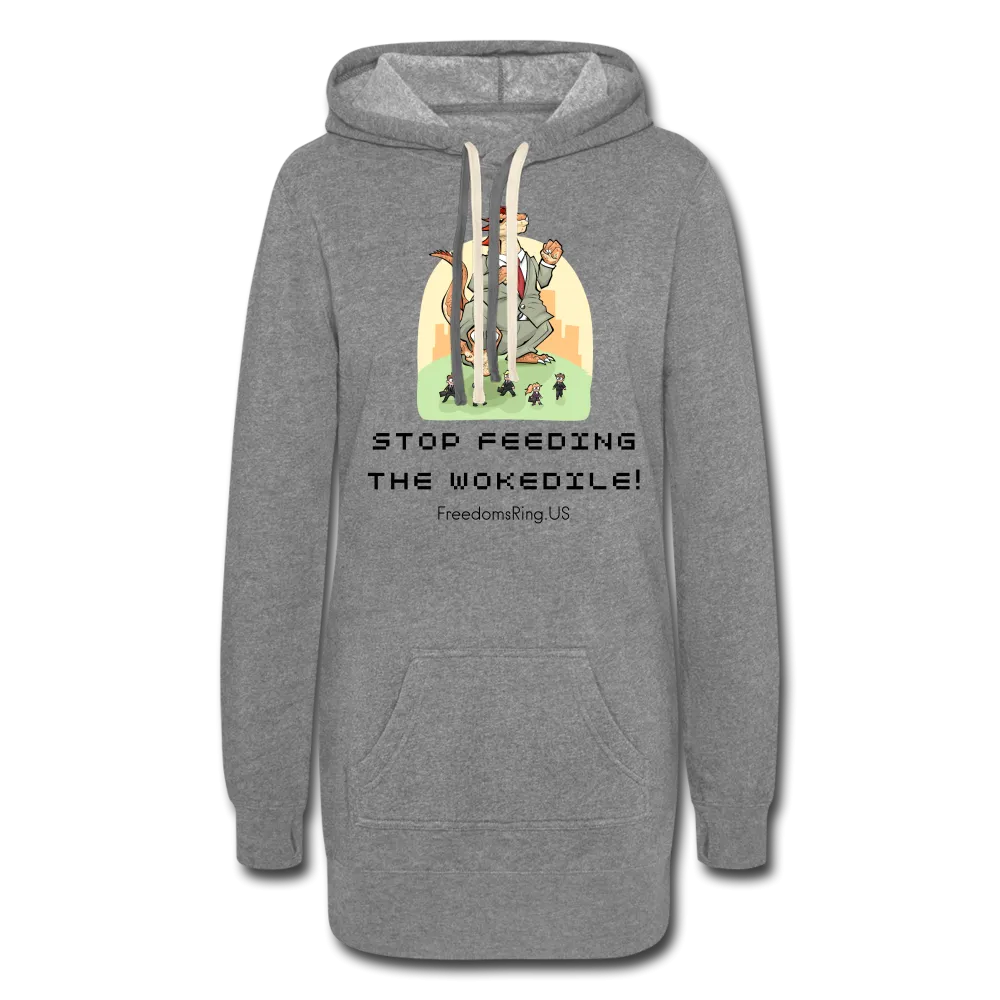 STOP FEEDING THE WOKEDILE! - Two-Sided Printing on Women's Hoodie Dress