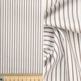 Stripe Shirting Design-47 Brown & Light Blue