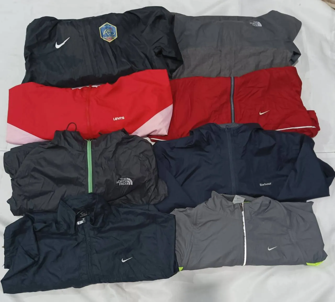 The North Face, Nike, Barbour, and Levi's Windbreaker - 16 Pieces