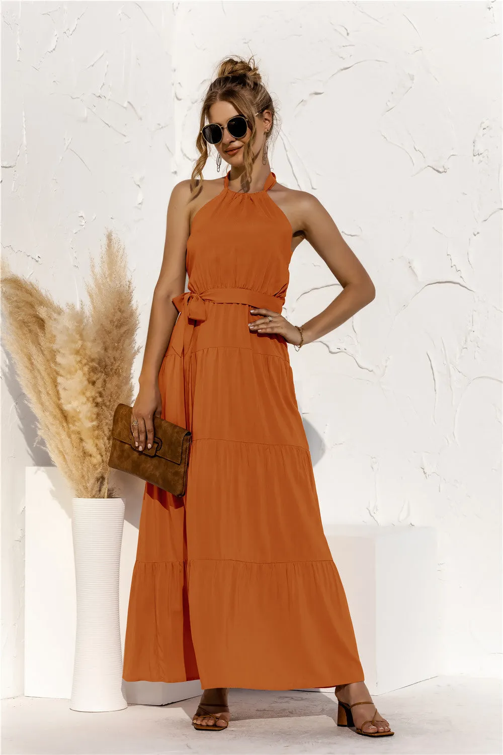 Timber Tie Waist Tiered Maxi Dress | 2 colors |