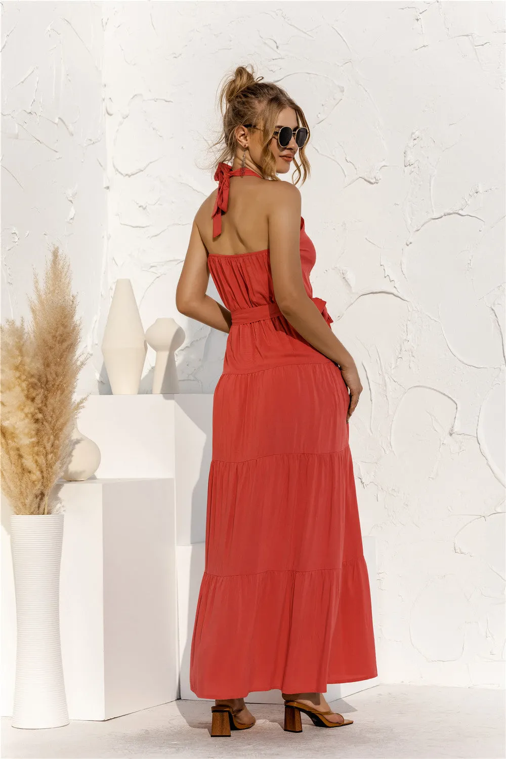 Timber Tie Waist Tiered Maxi Dress | 2 colors |