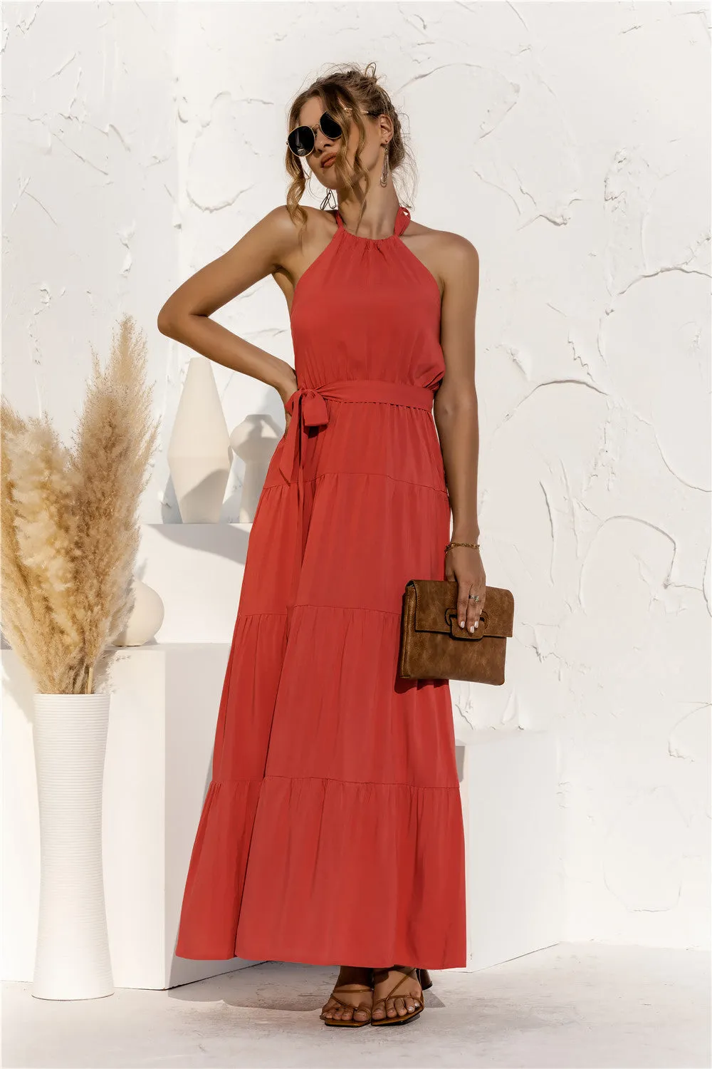 Timber Tie Waist Tiered Maxi Dress | 2 colors |
