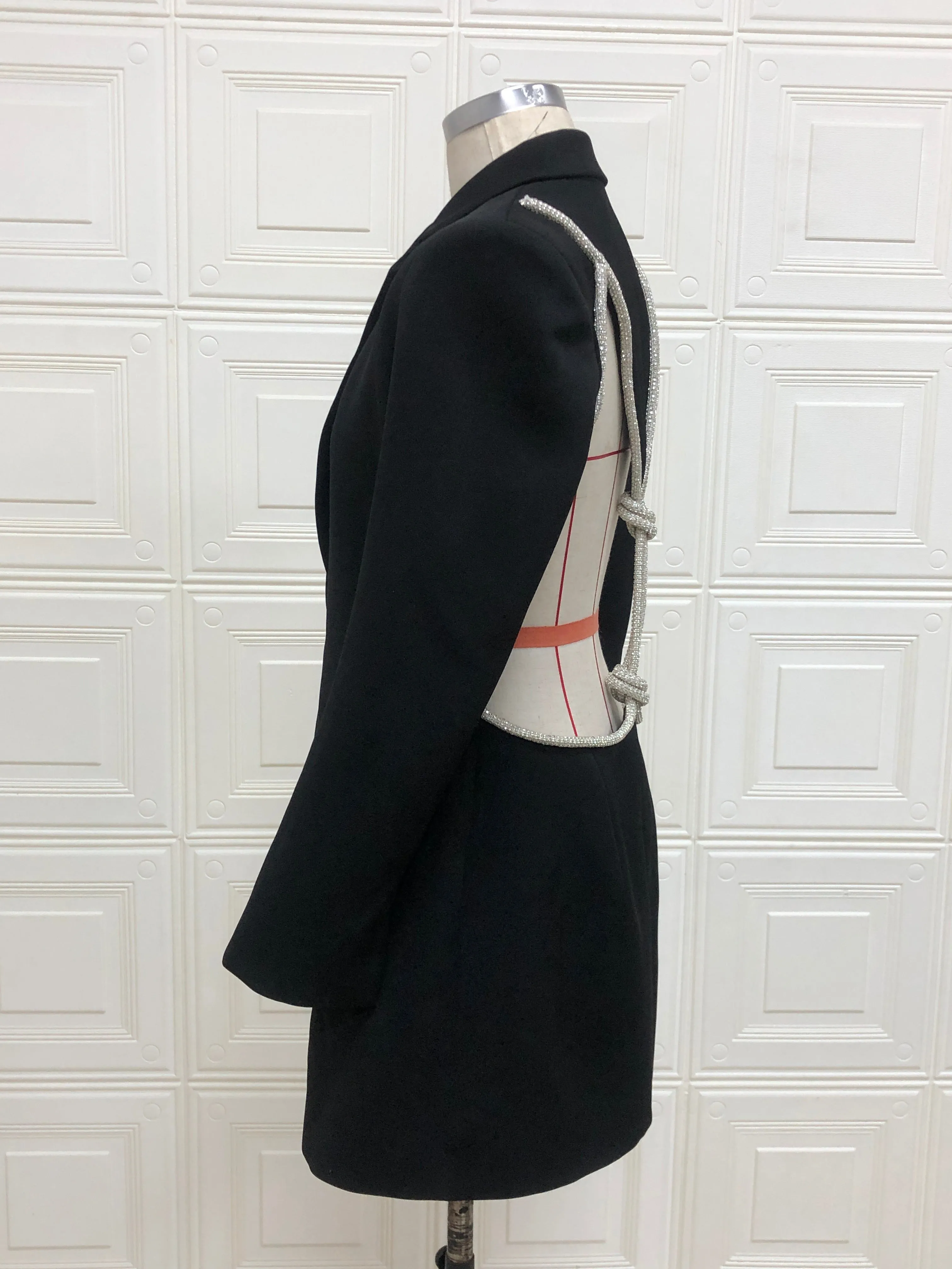Trend4us Women’s Backless Blazer Dress