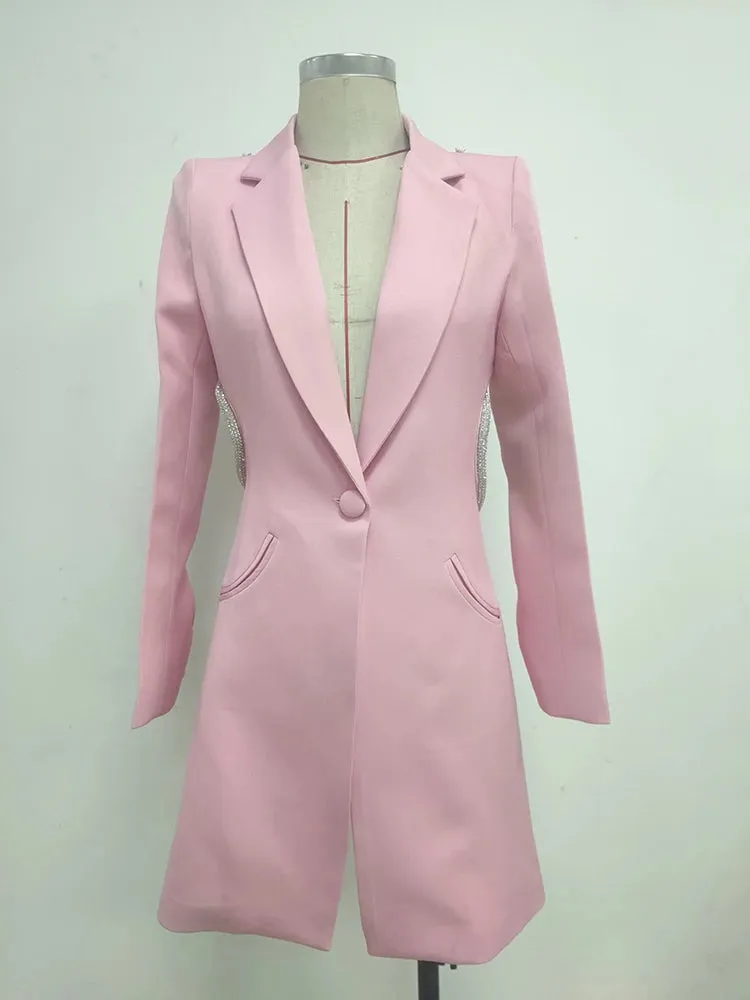 Trend4us Women’s Backless Blazer Dress