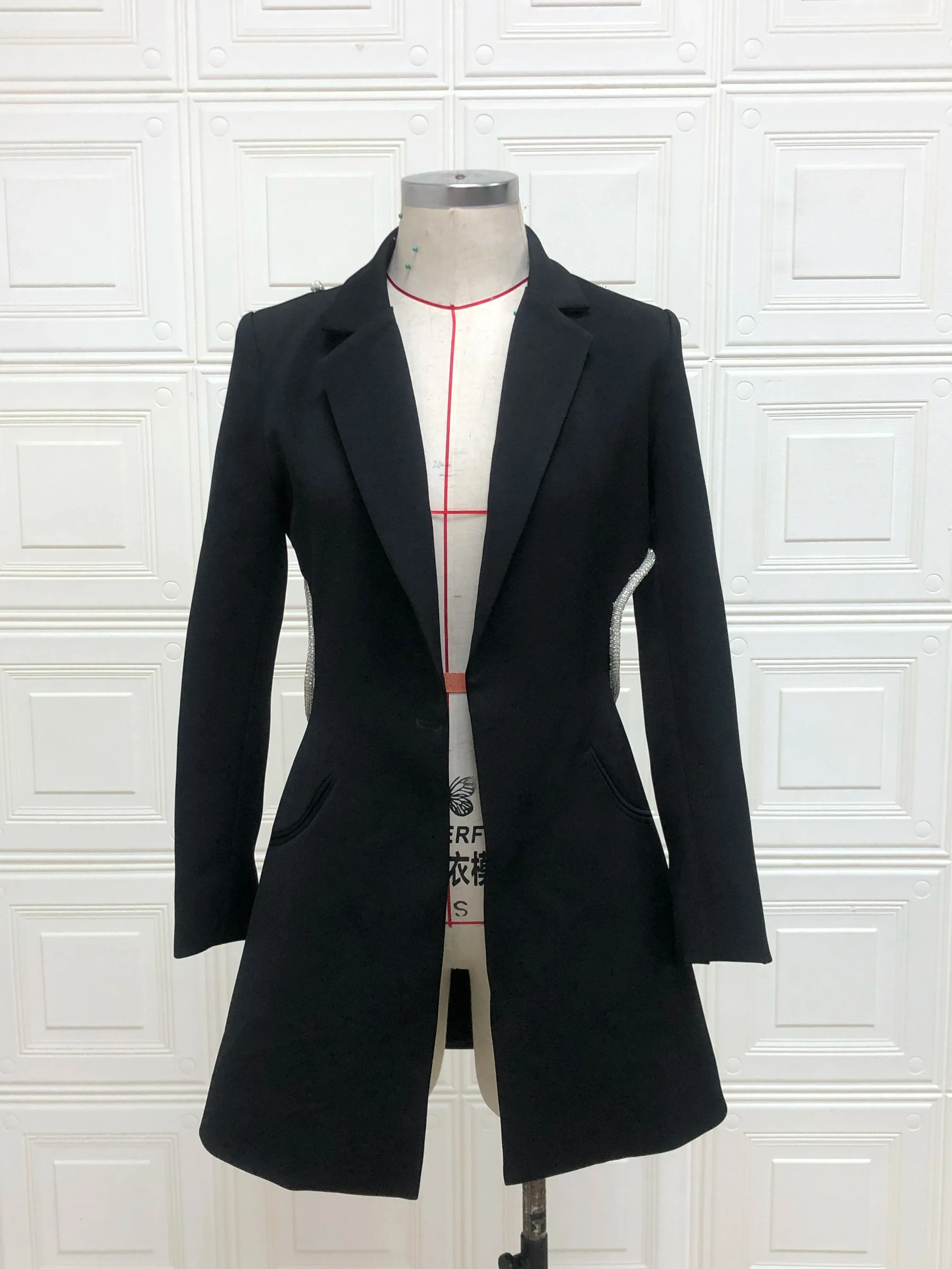 Trend4us Women’s Backless Blazer Dress