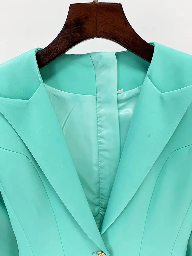 Trend4us Women's Luxe Fitted Blazer Dress