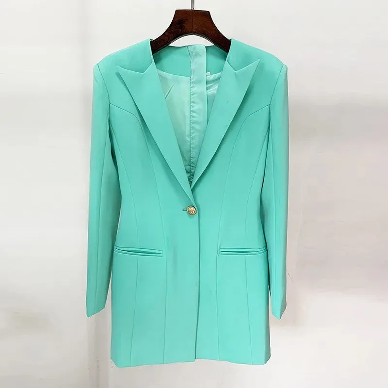 Trend4us Women's Luxe Fitted Blazer Dress