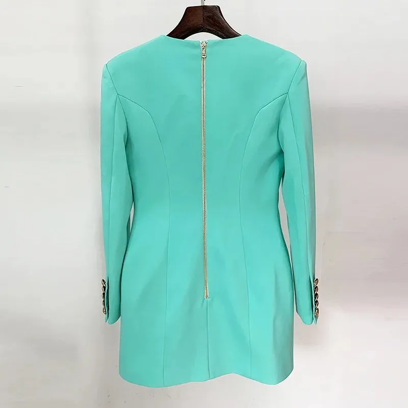 Trend4us Women's Luxe Fitted Blazer Dress